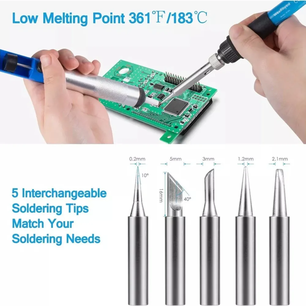 Soldering iron kit adjustable temperature 220V 60W soldering tool electronic soldering tool soldering tip desoldering pump