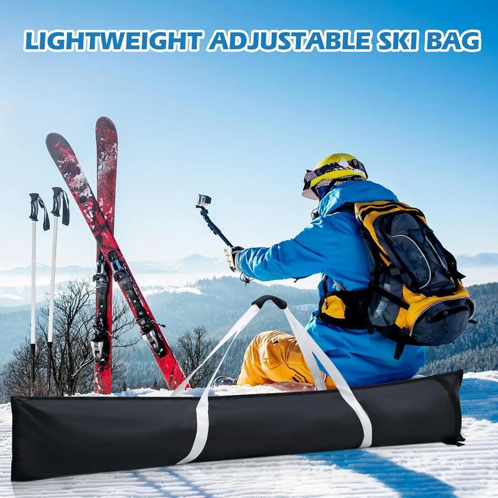 

Водонепроницаемая сумка для лыж и сноуборда из полиэстера, регулируемая, для путешествий, активного отдыха, спортивных принадлежностей, для транспортировки в самолете