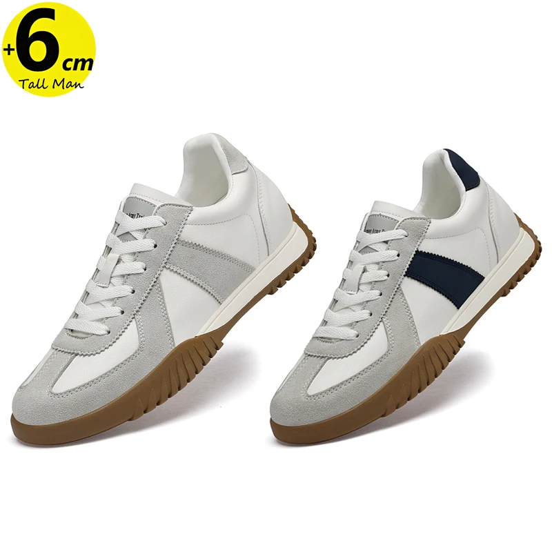 Men Elevator Shoes  Oxford Sneakers Lift Insole 6CM Height Increase Sports Plus Size 36-44