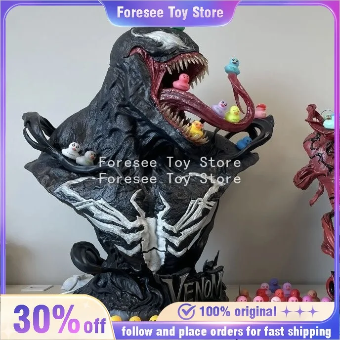 New 80cm Venom Bust Figure The Avengers Anime Surroundings Figure Collection Desktop Ornament Decorations Best Gift for Children