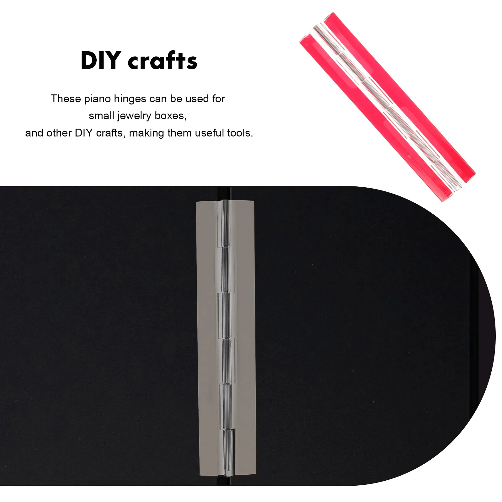 

Self Adhesive Hinge s 200x45mm Clear Acrylic Mini Piano Long Folding Hinges for Crafts Boxes Furniture Cabinet Hardware