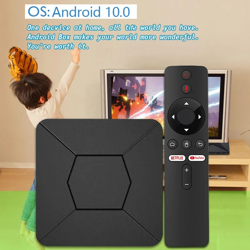 スマートTVボックスQ5Android 10,allwinner,h313,サポートbt5.0,4k,2.4g,5g,デュアルwifi,メディアプレーヤー,2GB, 8GB netflix、Chromecast