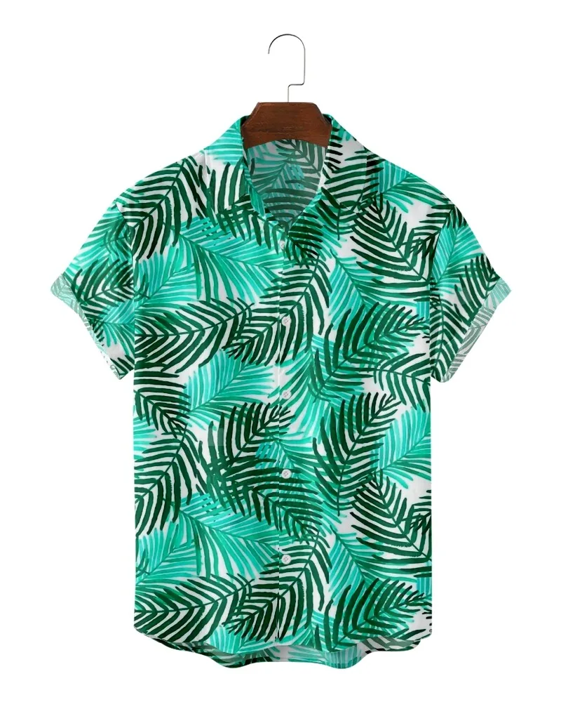 

2022 Summer Short Sleeve Shirts Original Risk Free Summer Print Shirts Ethnic Trend Men's Tops 049