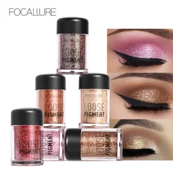 FOCALLURE-sombra de ojos con purpurina, 18 colores, polvo de diamante, maquillaje, sombra de ojos, cristal brillante, cosméticos para mujeres