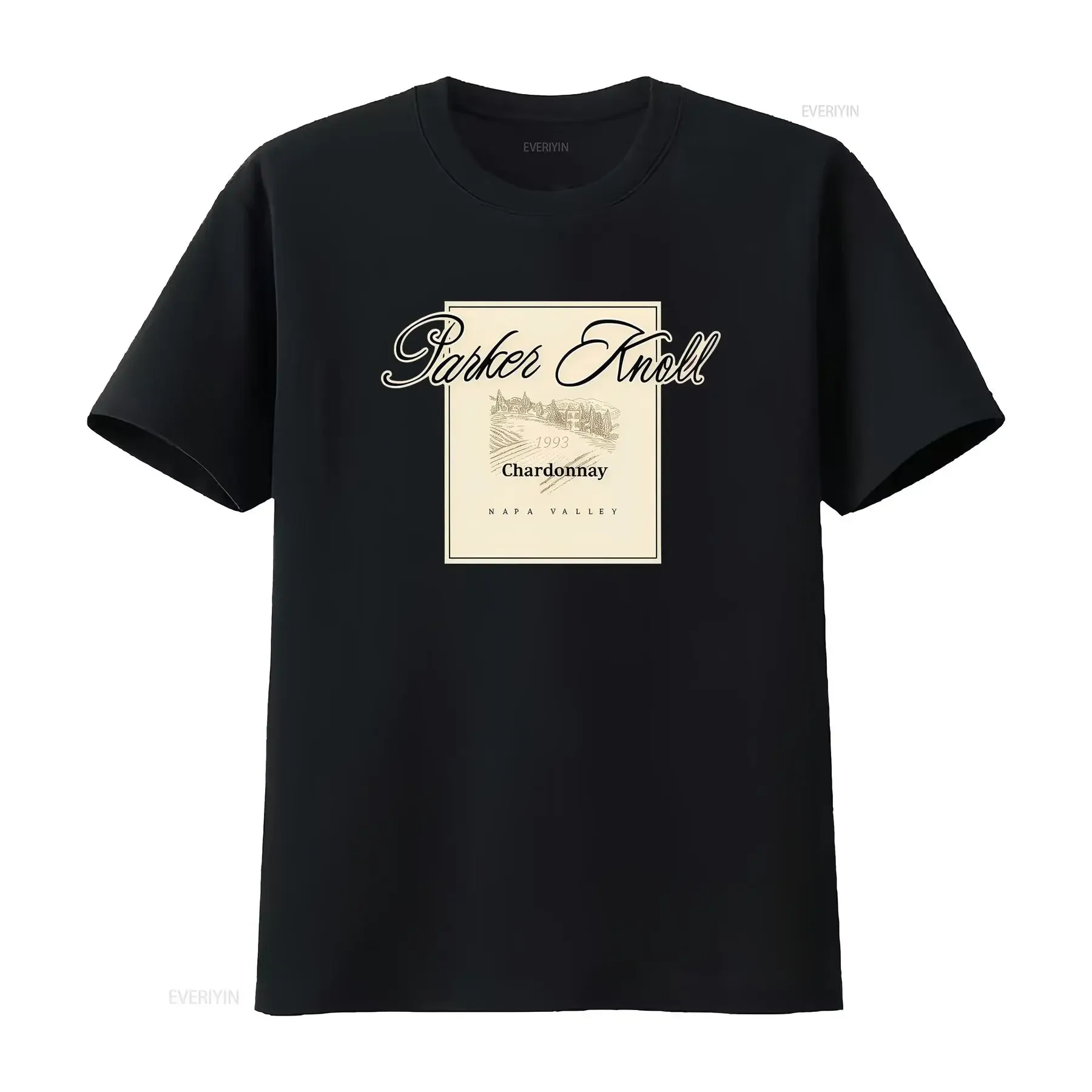 Camiseta con estampado Parent Trap Parker Knoll Chardonnay Napa Valley 1993 para Lindsay Lohan, estilo azul claro, informal, vintage