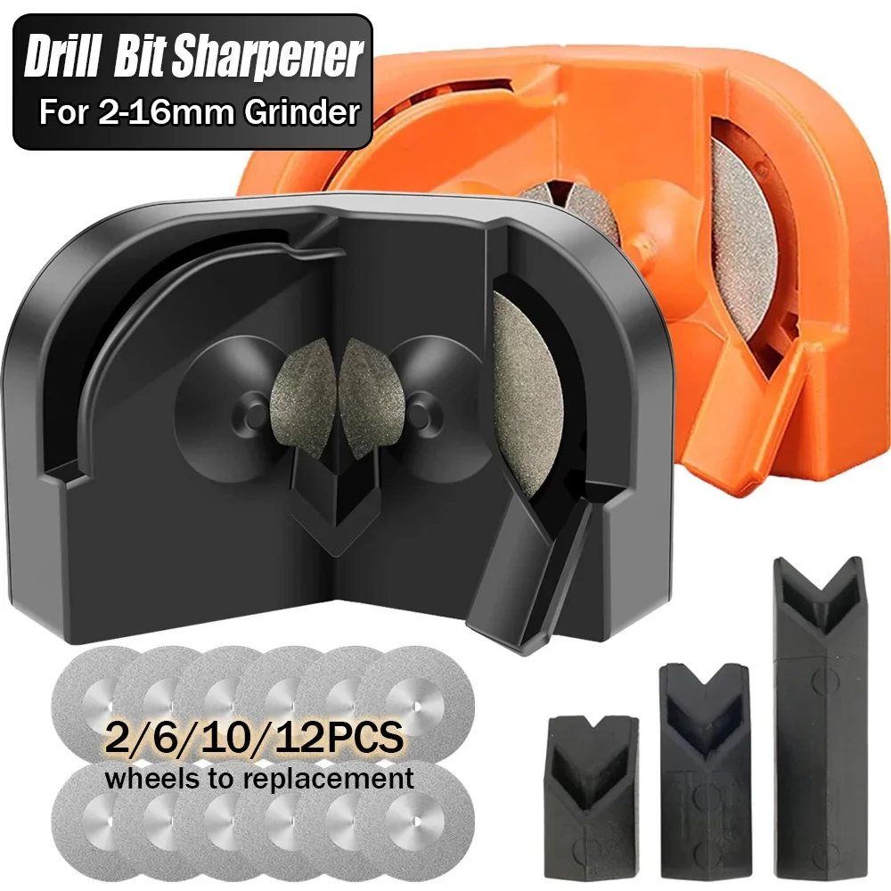 Drill Bit Sharpener Multipurpose Drill Bits Grinding Sharpener, Portable Drill Grinder Grinding Tool, Powered by Electric Drills