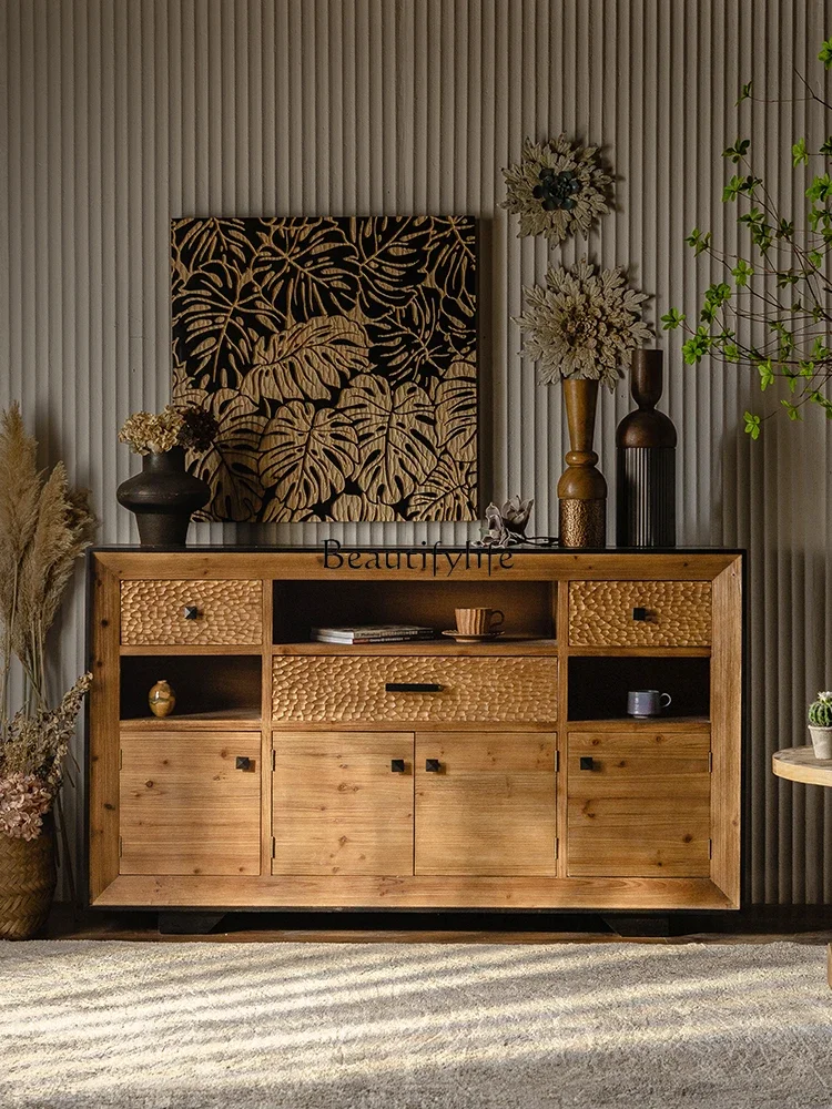 

13Retro Retro Retro Solid Wood Sideboard American Bed & Breakfast Living Room Storage Locker