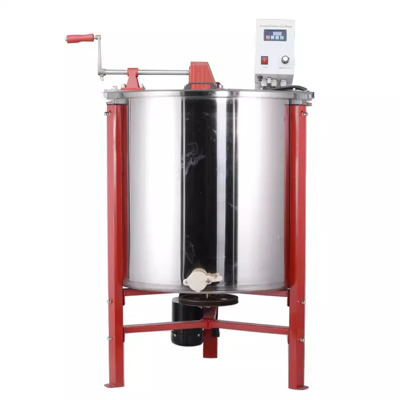 مستخرج العسل الكهربائي 6 إطارات/8 إطار من الفولاذ المقاوم للصدأ متعدد الوظائف مستخرج العسل هز العسل لمستخرج العسل الكهربائي