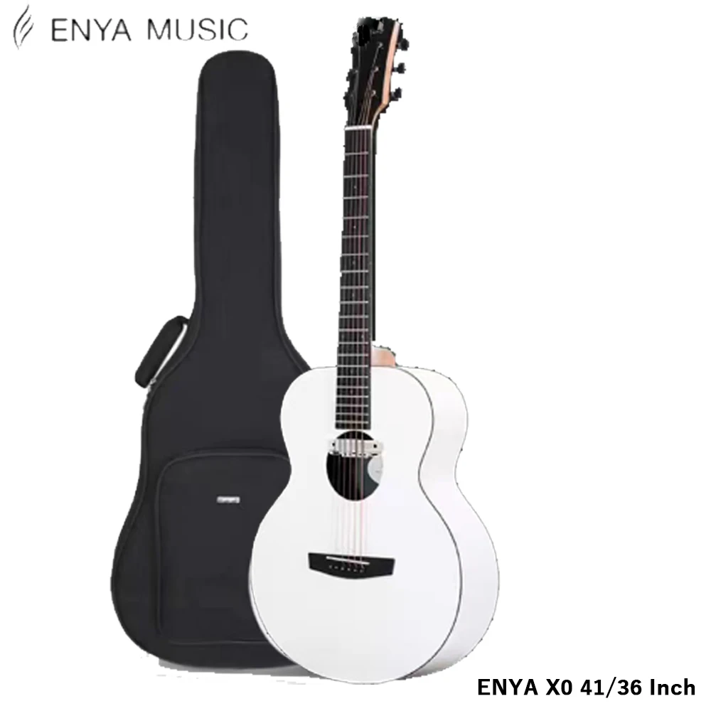 Enya X0 Guitar High-colour Glacier White 41 Inch Folk Guitar for Beginners Beginner Men and Women To Play