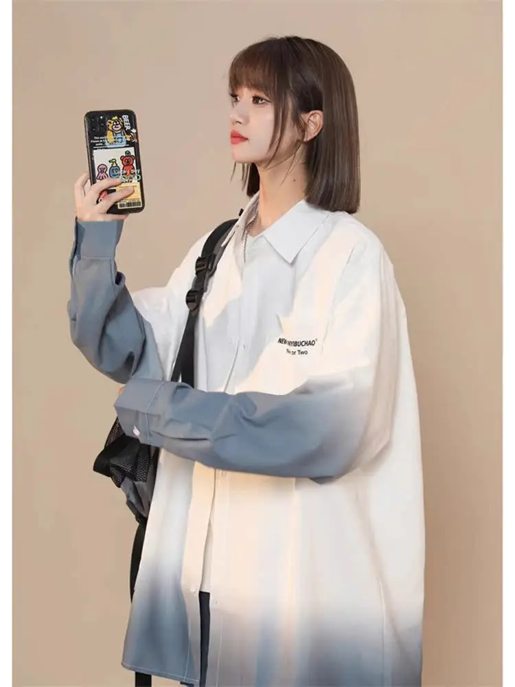 

Американская стильная куртка для подростков и студентов, повседневный свободный крой, длинный рукав, рабочая одежда