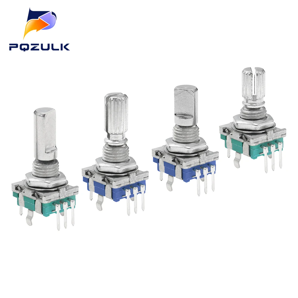 5PCS  20 Position Incremental 360 Rotary Encoder Knob Button Switch EC11 Arduino Digital Potentiometer 15/20mm Plum Half Shaft