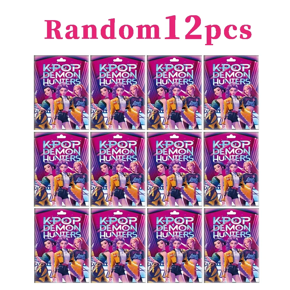 24 pçs anime kpop menina grupo rumiira zoey demon slayer caixa cega pvc figura brinquedos ornamentos aleatórios presentes 5 3 11 5cm