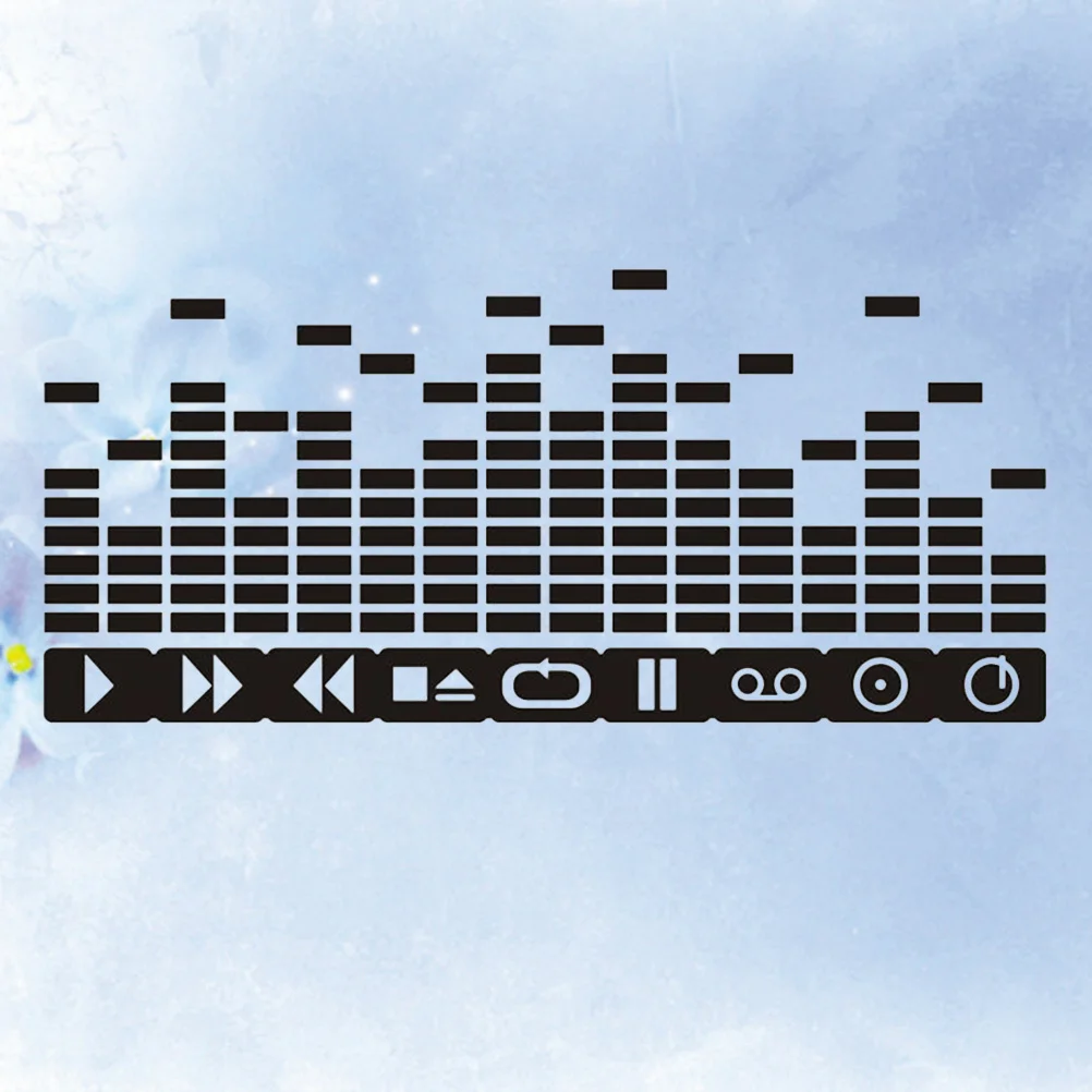 

Music Rhythm Wall Sticker 27x59cm Decorative Creative PVC Mural for Bedroom Living Room Easy Apply Removable Stylish Wall Decal