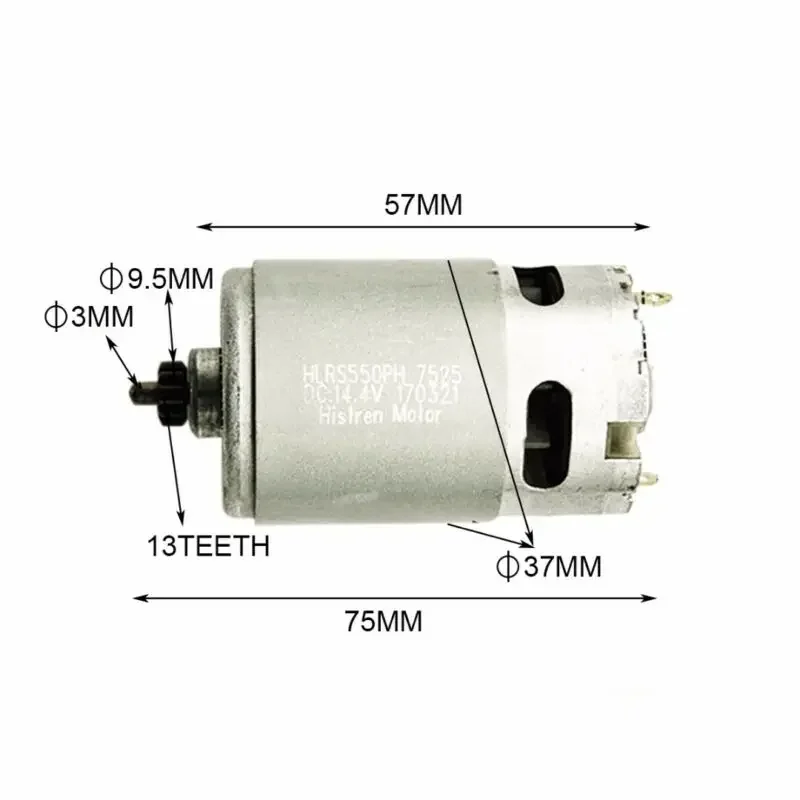 14.4V 13 Teeth Motor 13teeth For BOSCH GSR GSB 14.4-2-LI 1440LI GSR14.4-2-LI PSR14.4LI-2 2 GSB14.4-2-LI PSR1440LI-2 PSB1440LI-2