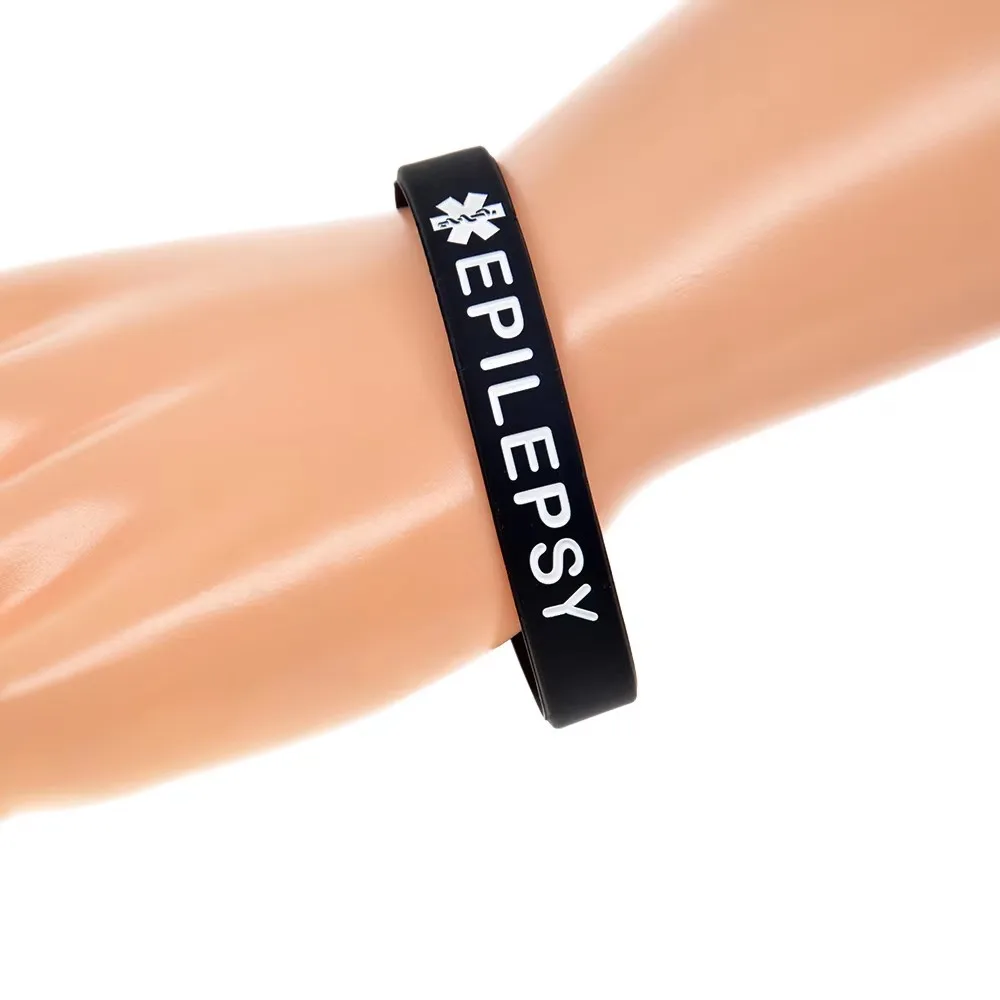 1 Stück/4 Stück Epilepsie-Silikonarmband für Damen und Herren, Erwachsenen-Gummiarmband, inspirierendes Armband – Detail 2