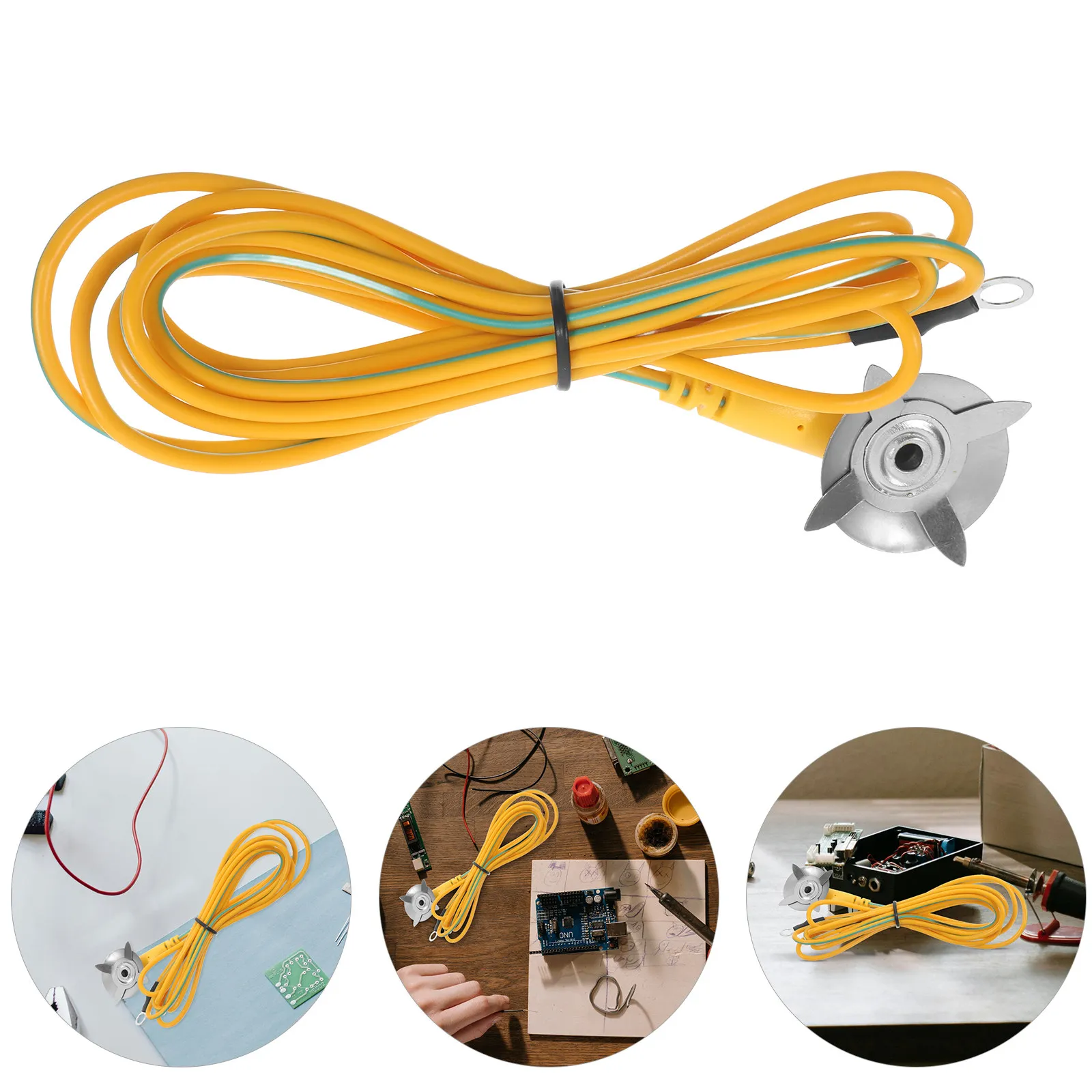 Portable Ground Safe Cable Plastic Grounding Wire for Home Office Equipment Electrical Device Anti Static Replacement Ground