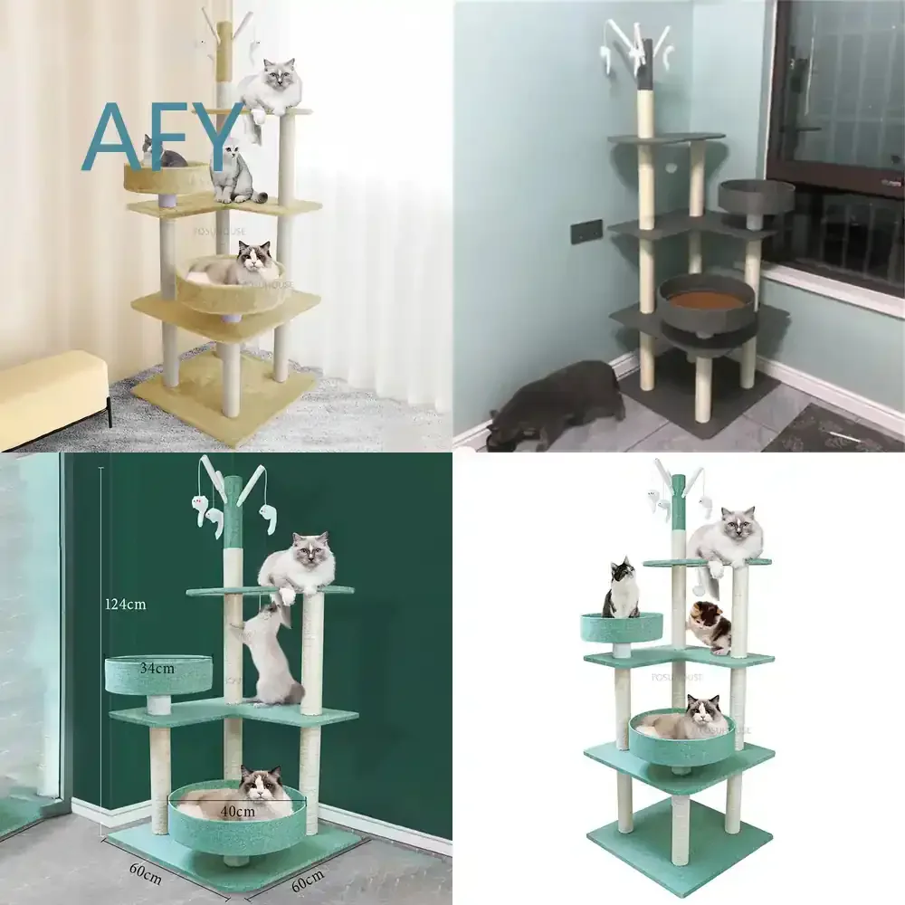 European Sisal Cat Climbing Frame for Pet Furniture for Cats for Kitten for Small Pets for Indoor Use for Cat Tree for Cat