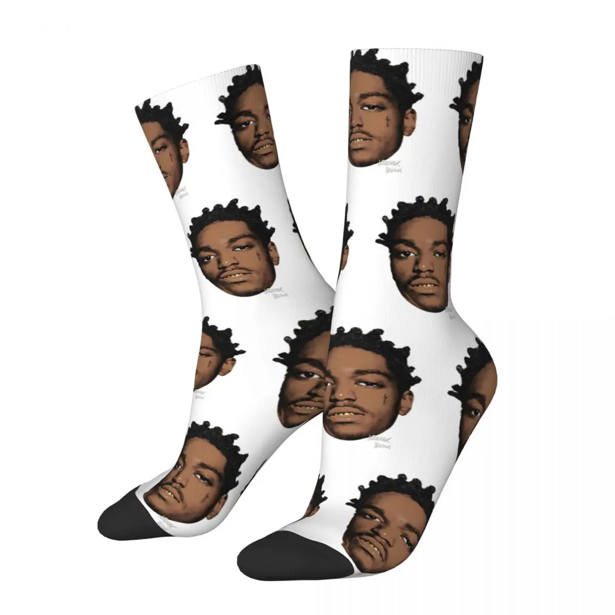 Retro Kodak Black Rapper Hip Hop Design Theme Cozy Socks Product All Seasons Super Soft Middle Tube Socks Sweat Absorbing