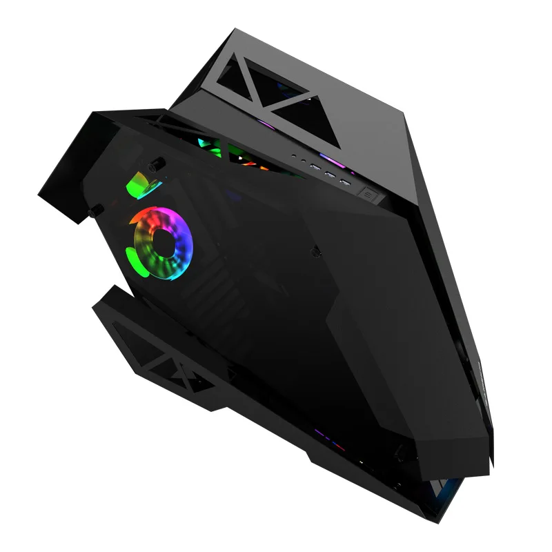 

LOVINGCOOL Unique Shape Gaming Case Mid-Tower ATX/M-ATX/ITX With Tempered Glass OEM Custom Design Computer Cases Towers Gaming
