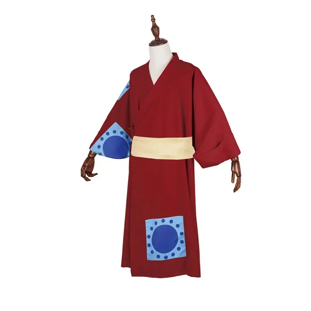 

New Monkey D Luffy Red Kimono Cosplay Costume Authentic Japanese Anime Style Adult Size