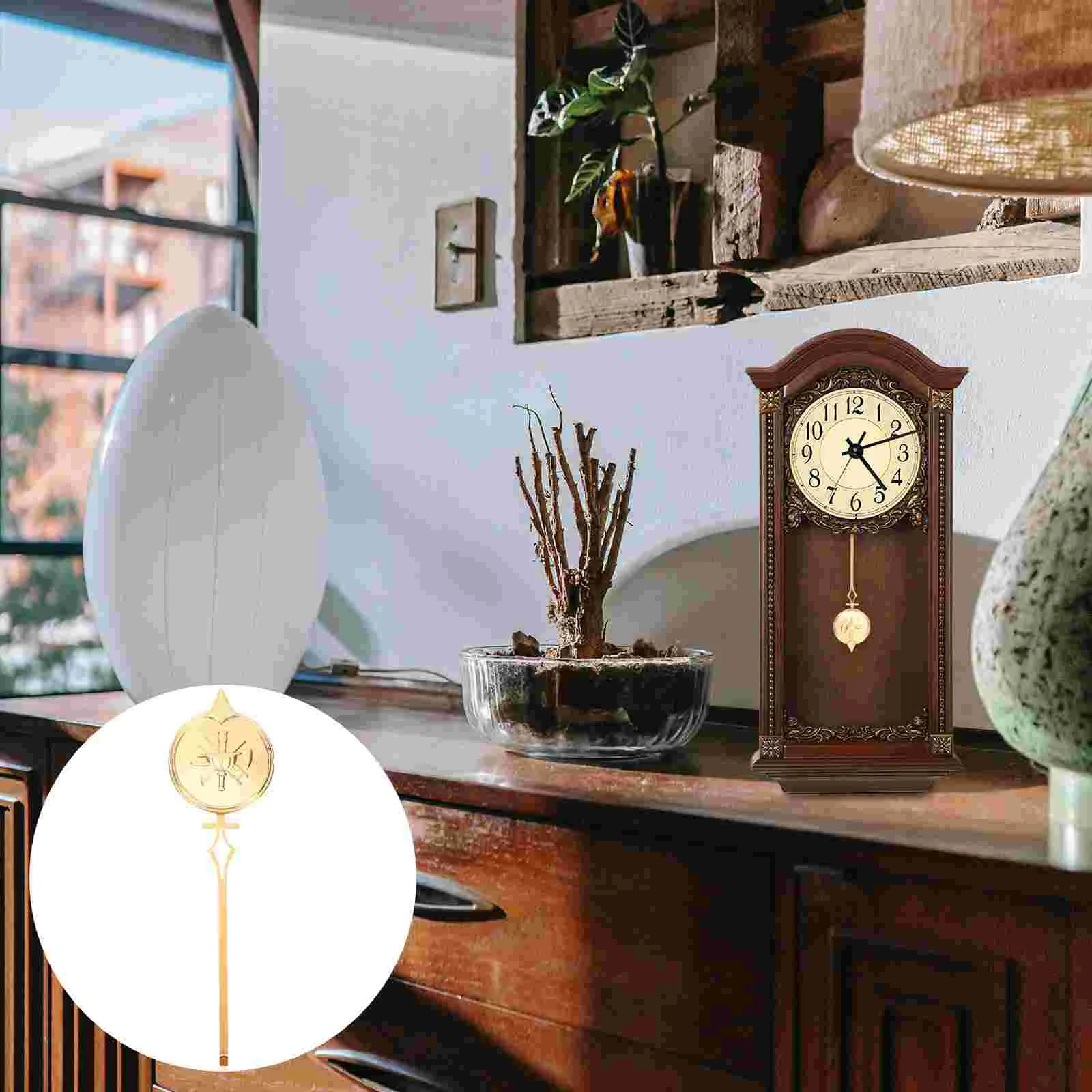 Clock Movement Replacement Part Echo Capello Alarm Vintage Wall Circle Rug Black Mirror Pendulum for Decorate