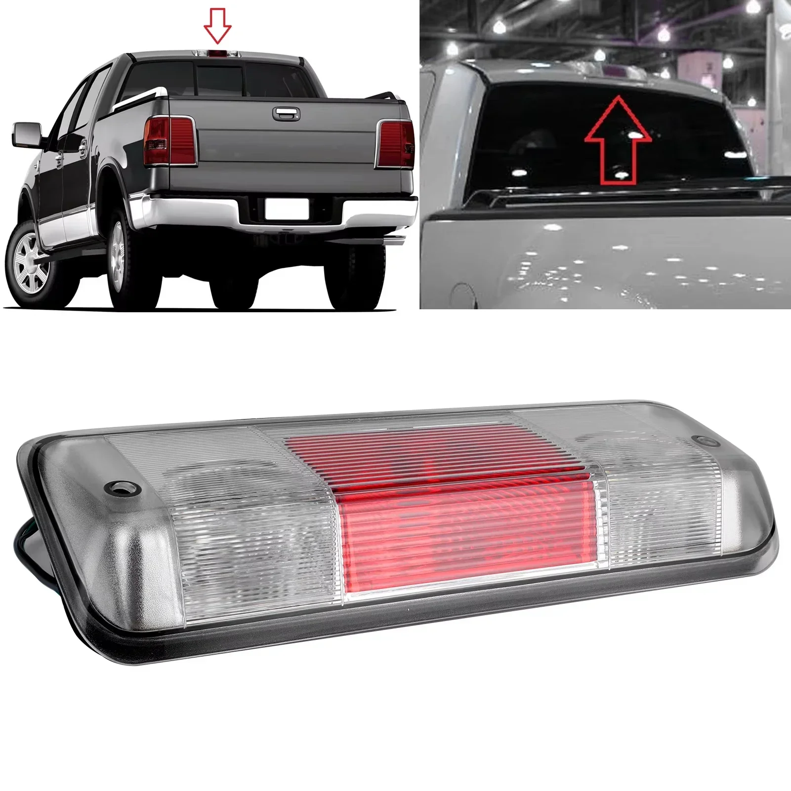 High Mount 3rd Brake Light High Brightness Stop Lamp Fit for Ford F‑150/LOBO for Ford Explorer Sport Trac 7L3Z‑13A613‑B