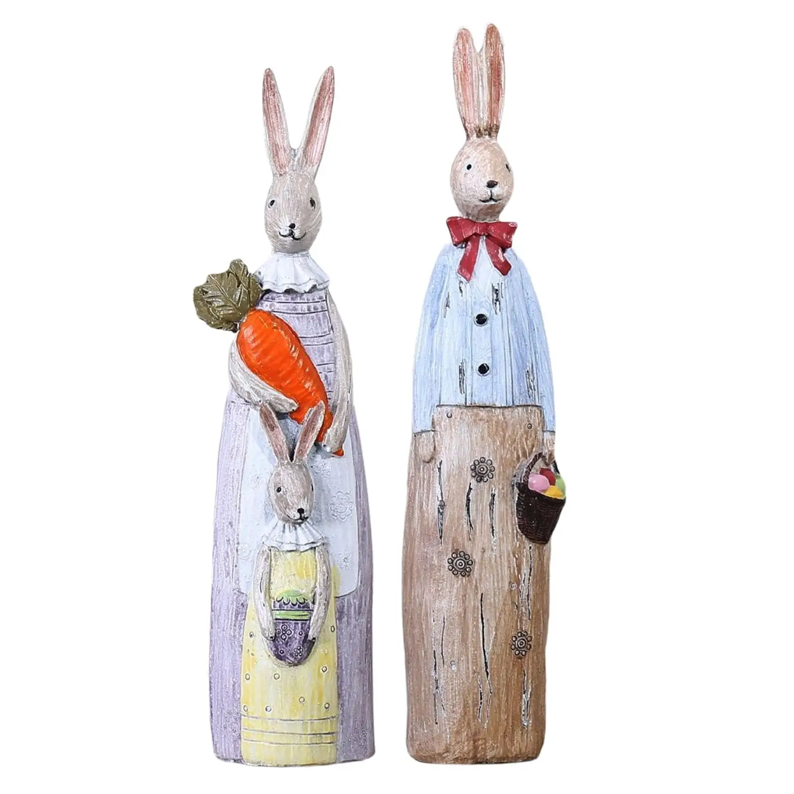 Cute Rabbit Statue Home Decor Bunny Easter Party Supplies Wedding Gift Craft