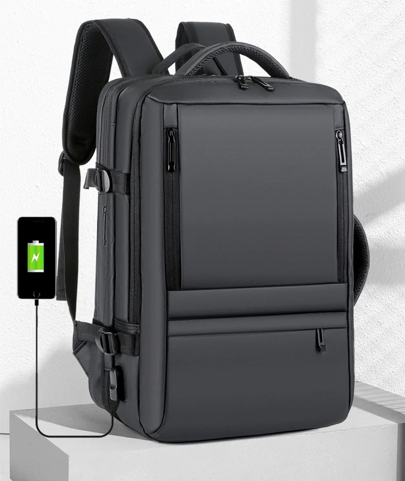 Mochila multifuncional impermeável masculina, carregamento USB, bolsa para laptop de 17 ", capacidade estendida, viagem, negócio, novo