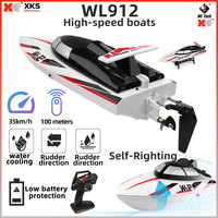 XKS Wltoys WL912 RC Boat 2.4GHz High Speed 35Km/h Waterproof Watercraft for Pool & Lake  Kids Adults Water Toys, Ideal Birthday/