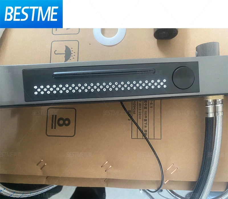 Stilvolles Küchenspüle-Wasserhahn-Set, multifunktionaler Wasserfallhahn aus Edelstahl 304, mit Einzel- oder Doppelschüssel-Option