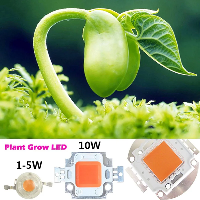 Plant Grow LED High Power LED Chip 10W=DC12-14V Full Spectrum Grow 380-840NM DC30-32V=20W 30W 50W 100W DIY Light Plant Lamp Bead