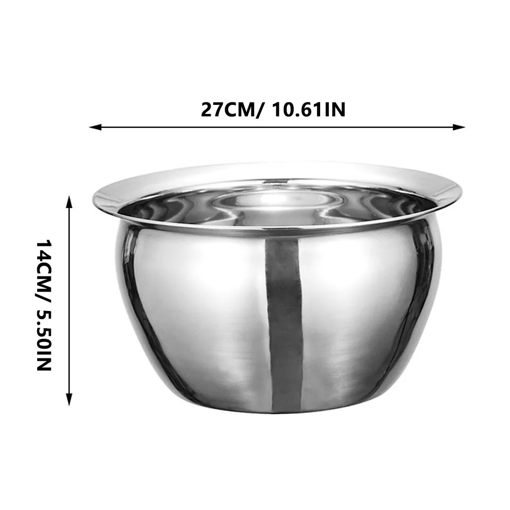 

Oil Drum Basin 9 Inch Stainless Steel Food Storage Organizer Kitchen Supply Grease Bowl Multi Functional Serving Pan