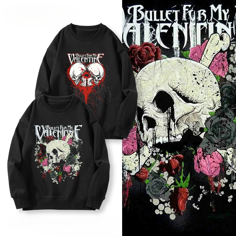

Свитер с круглым вырезом в стиле группы Bullet for My Valentine для мужчин и женщин, подходит для осени и зимы.