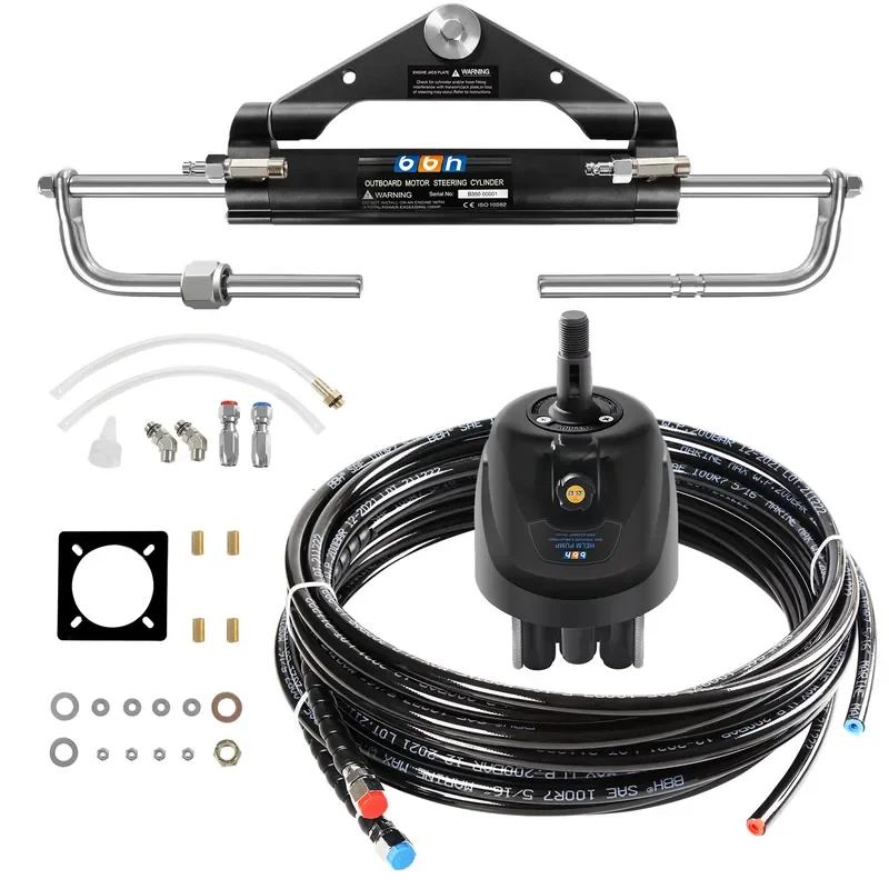 150HP Hydraulic Steering System Kit For Speedboat Outboard Motor Marine Rudder Assembly Boat Engine Control Parts Accessories