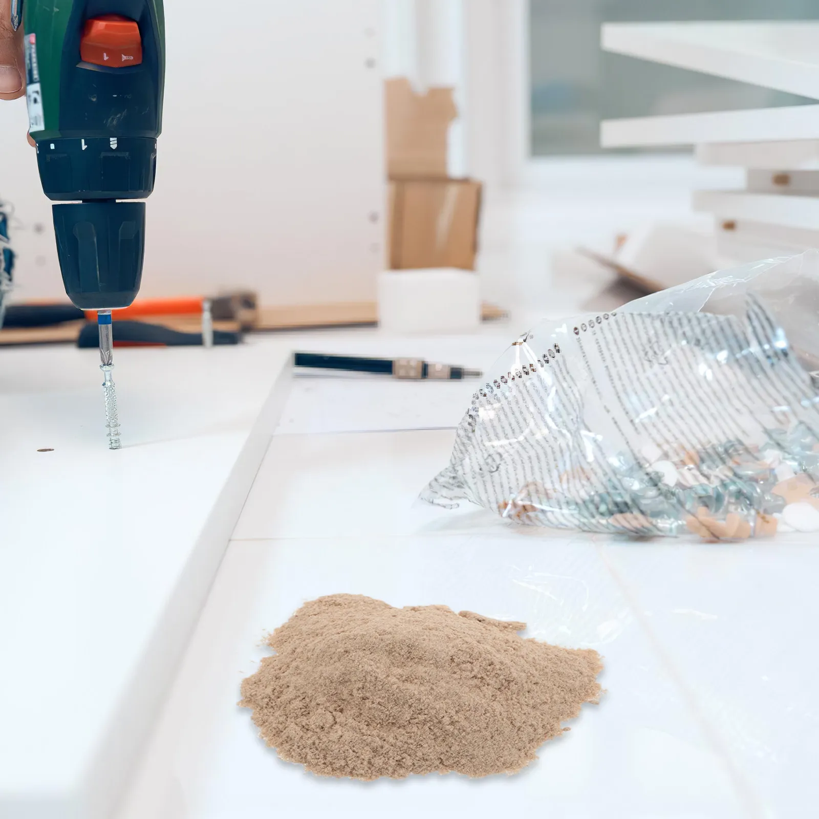 1 Bag Furniture Repair Wood Filler 500G Powder Fast Drying Sandable Natural Wood Restoration Floor Scratch Crack Repair
