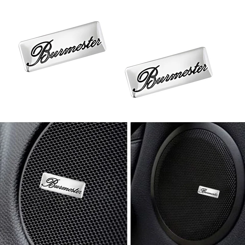 Autocollants de badges stéréoscopiques 3D, autocollants de décoration audio et autocollants d'intérieur de voiture pouvant être collés librement, 2/4/8 pièces