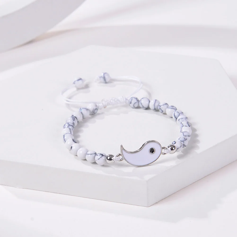 

Natural Stone Couple Bracelets Design Wedding Anniversary Gift Matching Jewelry for Him Her Unique Love Symbol Daily