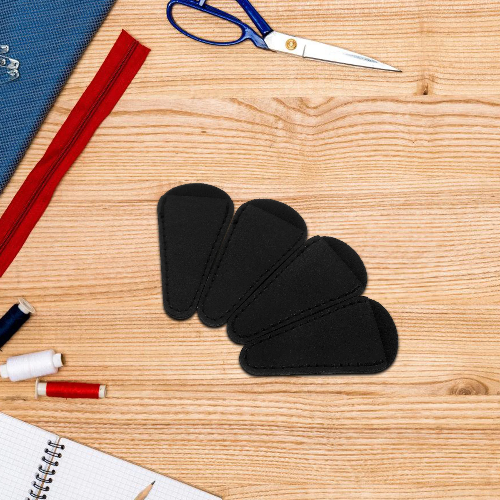 

4pcs Scissors Protective Covers Pu Reusable Sheath For Eyebrow Trimming Scissor Protection Portable Sewing