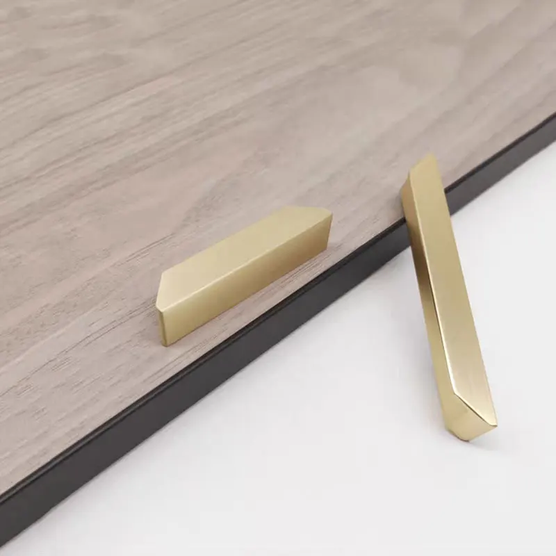 Brushed Brass Cabinet Knobs and Handles Wardrobe Dresser Pulls Kitchen Cupboard Door Knobs Modern Furniture  Hardware 32mm/64mm