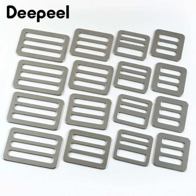 

2/5/10Pcs 26-50mm Stainless Steel Tri-Glide Slider Buckle for Backpack Strap Safety Belt Adjust Clasp DIY Hardware Accessories