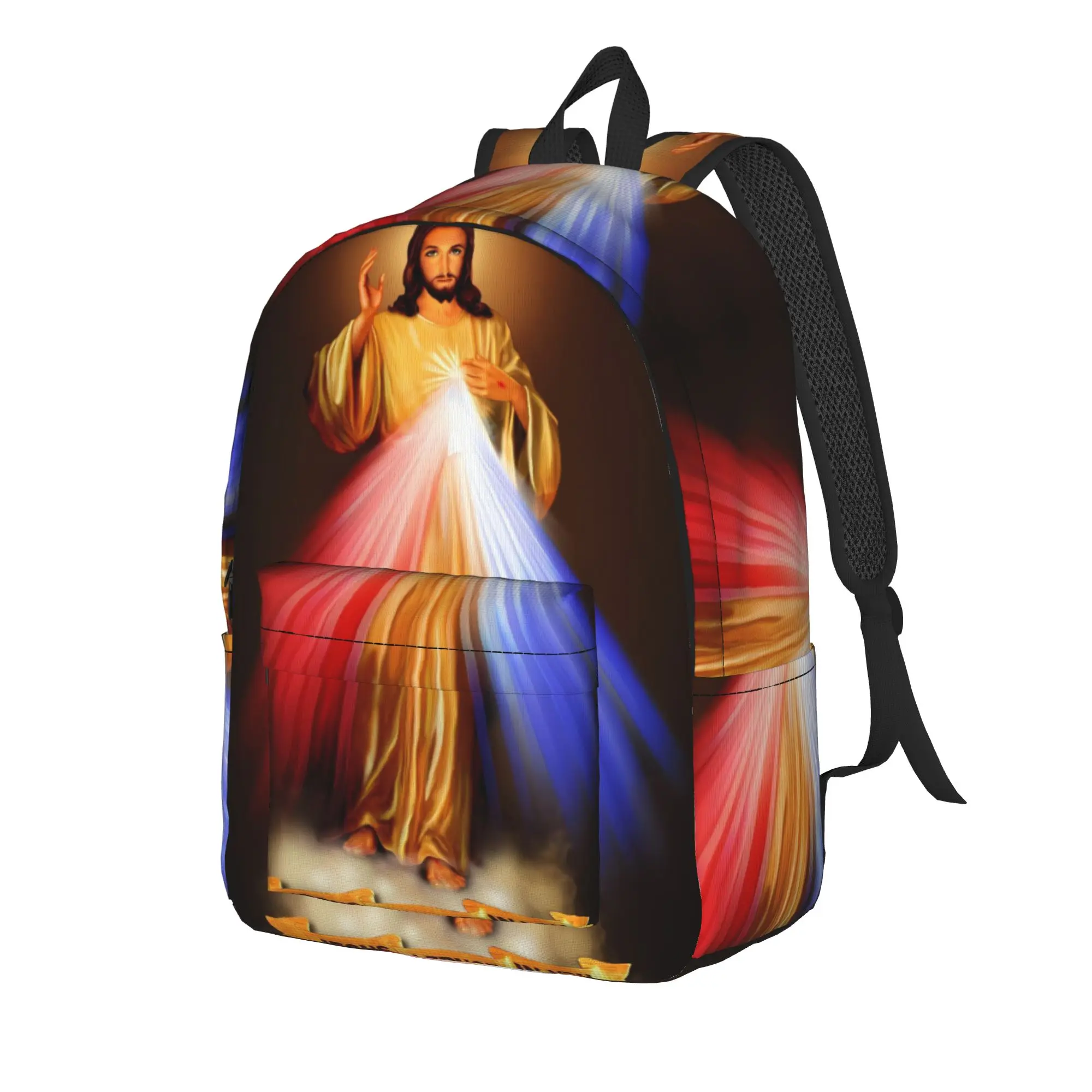 Christian Bible Jesus Backpack  College Backpacks Boy Funny High School Bags Custom Lightweight Rucksack