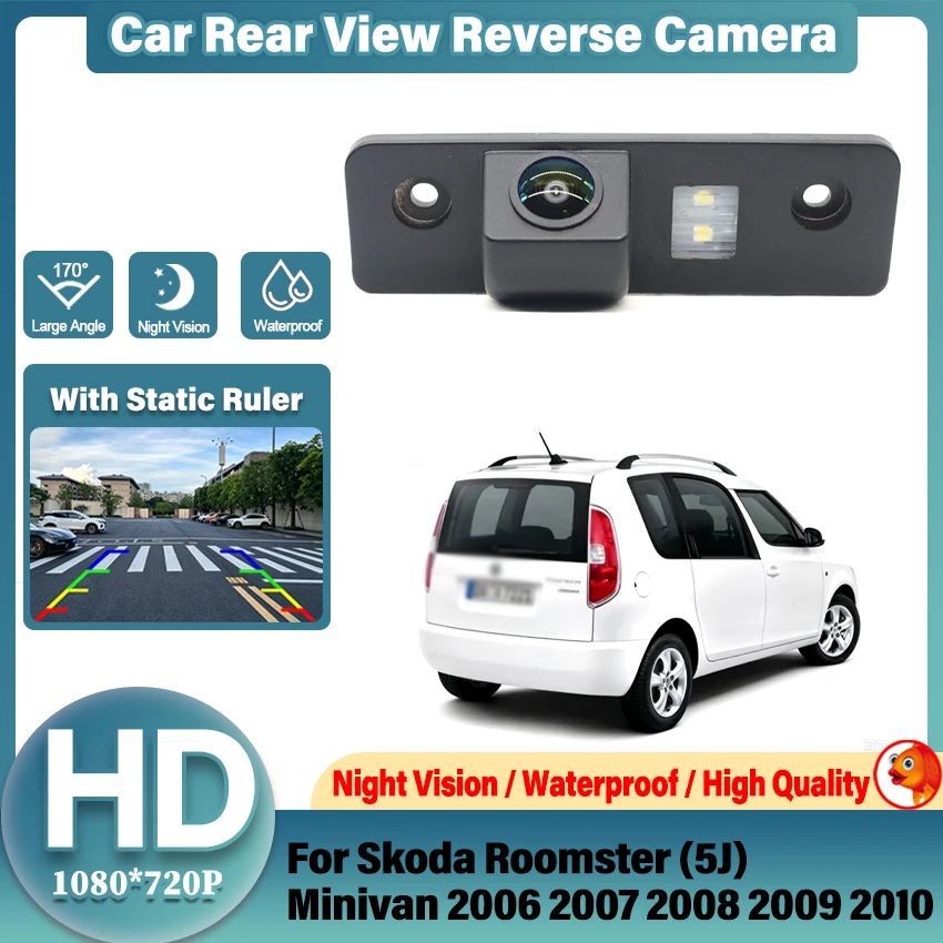 For Skoda Roomster (5J) Minivan 2006~2010 HD Fisheye Lens Reverse Camera CCD Night Vision Rear View BackUp Parking Camera