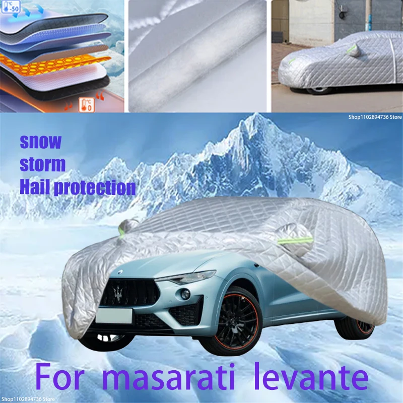 

For masarati levante Outdoor Cotton Thickened Awning For Car Anti Hail Protection Snow Covers Sunshade Waterproof Dustproof