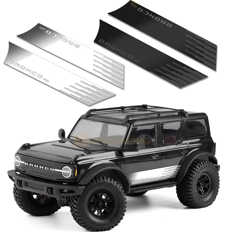 TRX4M 1 Set Simulation Metal Skid Plate Side Trim for 1/18 RC Crawler Traxxas TRX-4M Bronco Upgrade Parts