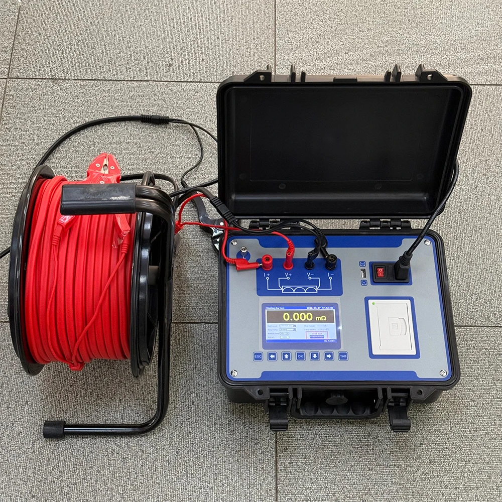 Micro Ohm Meter for Grounding And SPDA Measurement High Precision Low Resistance Tester with a Non Power-off Memory Inside