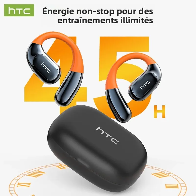 HTC NE12 Bluetooth écouteurs AI traducteur écouteurs OWS Sport casque HD appel sans fil casque brillant oreillette longue durée de vie