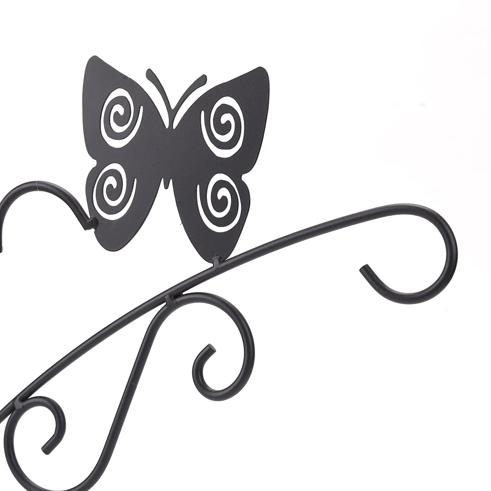 11.8 بوصة نبات معلق قوس ريفي ديكور المنزل الحديد ديكور حمالة تعليق جدارية السنانير منحني النبات شماعات ل الفوانيس تغذية الطيور