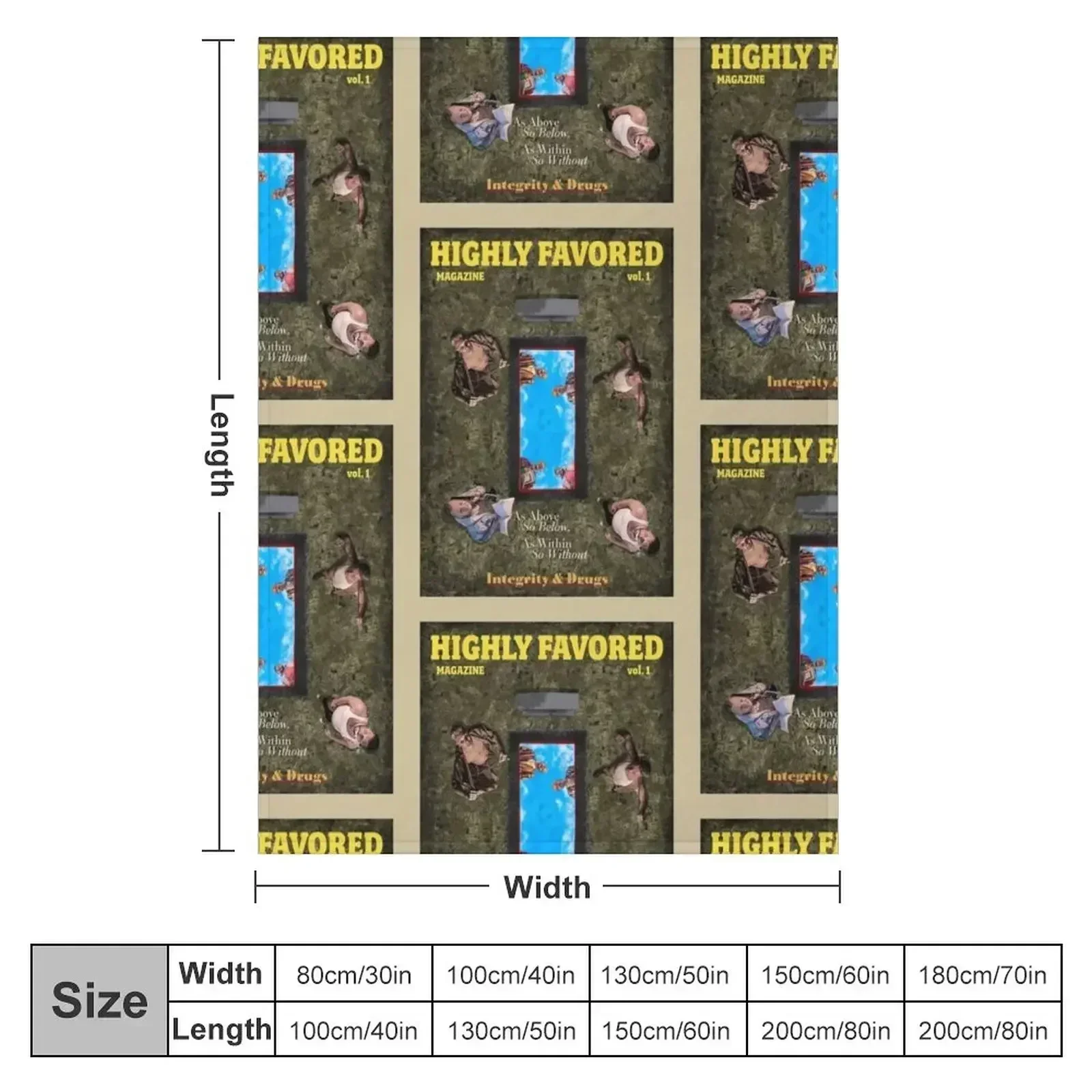 Highly Favored Magazine vol 1 Cover Art Throw Blanket Multi-Purpose Bed linens Decorative Sofas halloween Blankets