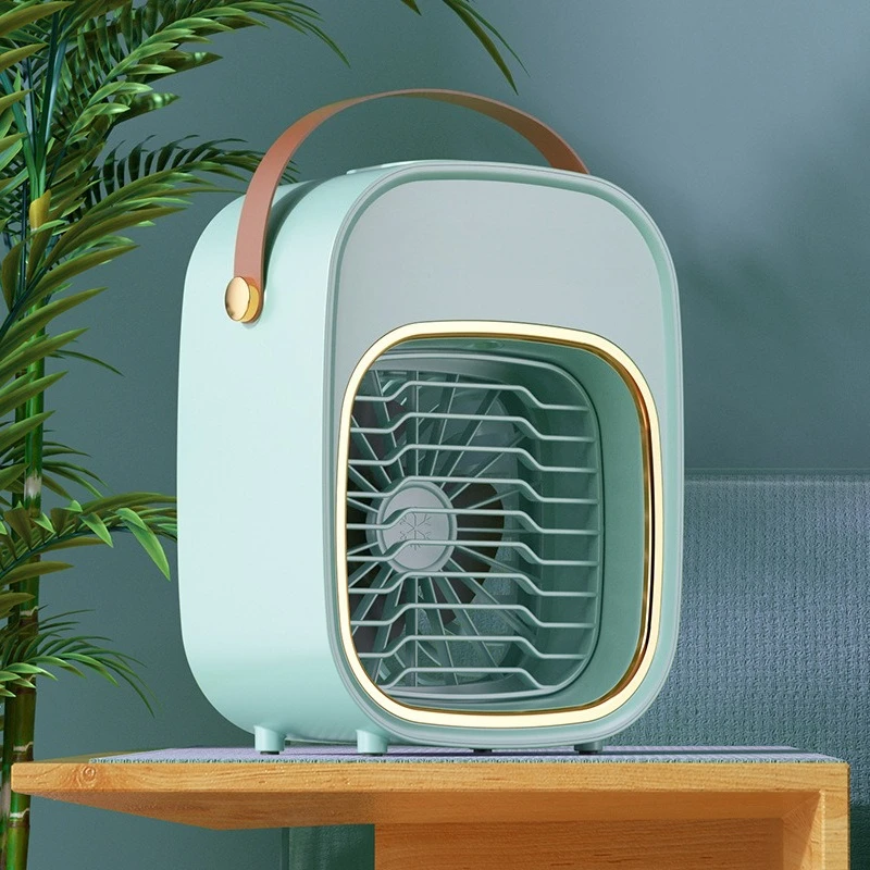 New Outdoor Camping Home Small Fan Student Office Charging Desktop Air Conditioning Fan Humidification Spray Refrigeration Fan