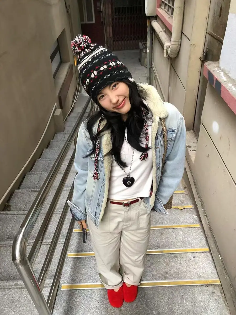 

Джинсовое пальто с леопардовым мехом, плюшевое женское осеннее широкое стеганое винтажное вельветовое пальто в клетку для колледжа на пуговицах с воротником-стойкой на флисовой подкладке